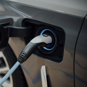 Charging plug on an EV