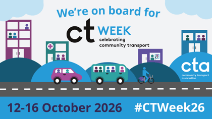 CT Week banner featuring an illustration of transport and key information: 12-16 October #CTWeek26