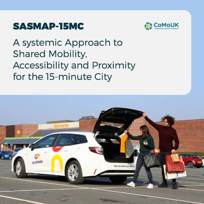 Car club vehicle being loaded with shopping and the project name