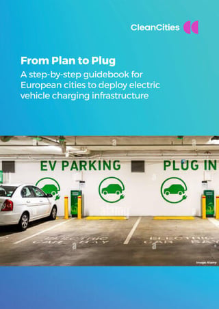 From Plan to Plug report front cover with EV parking bays