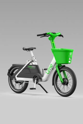 New lightweight Lime bike featuring smaller wheels