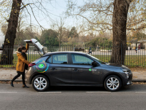 Zipcar vehicle being loaded